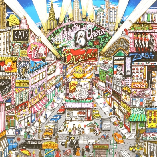 チャールズ・ファジーノの絵画作品　タイトルは、Regards From Broadway